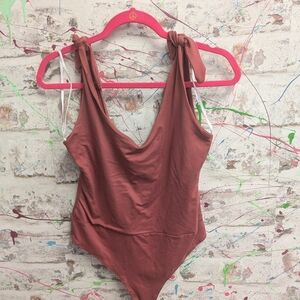 Lulu's Rust Brown Bodysuit